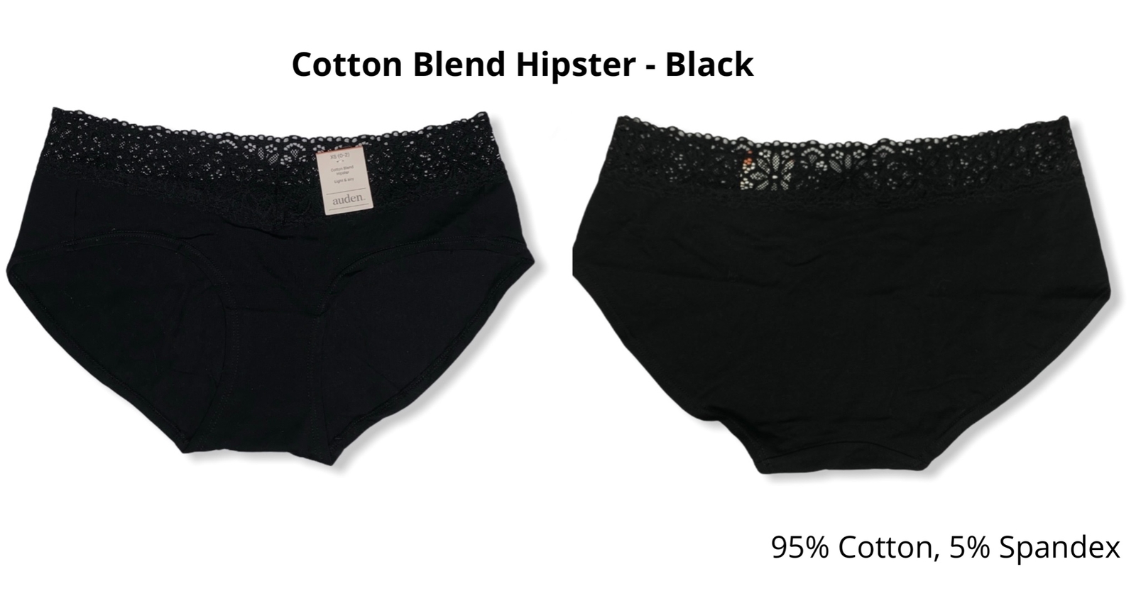 Women’s 5pk Assorted Styles & Colors Underwear – Auden – Size XS (0-2) – 390