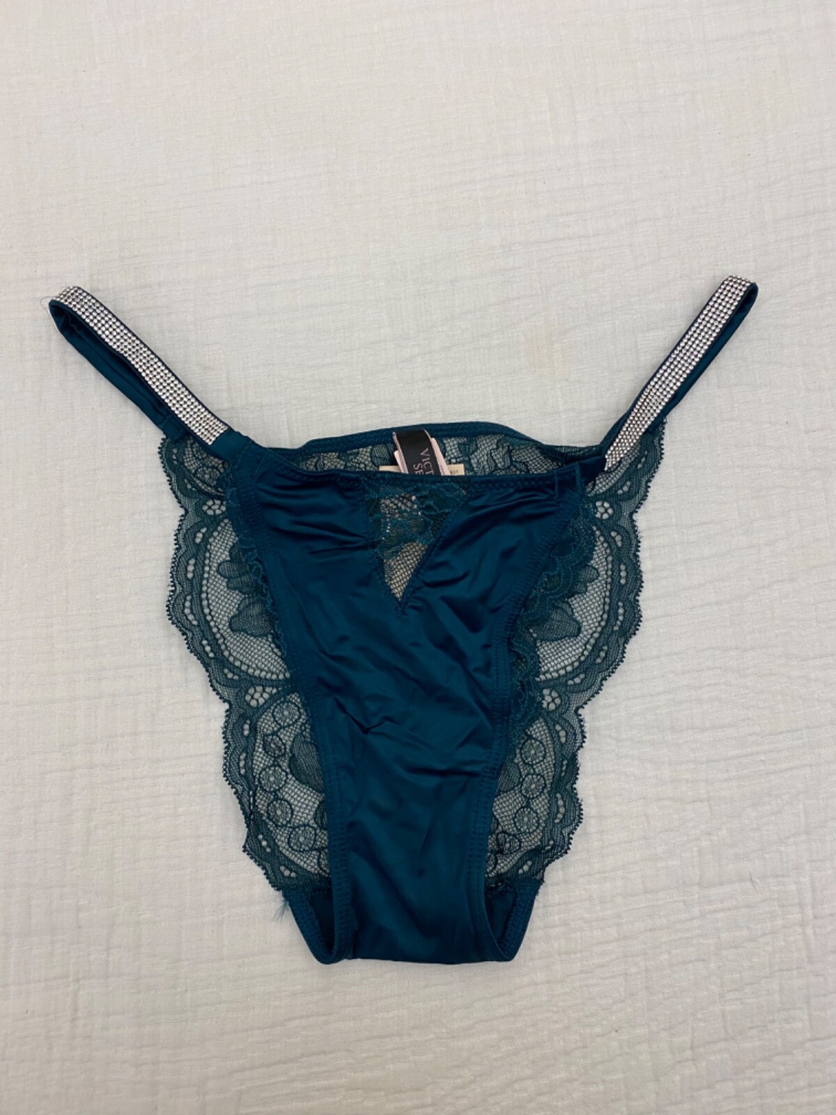 VICTORIA’S SECRET VERY SEXY SHINE STRAP LACE CHEEKY DARK GREEN PANTY M/M – NWT