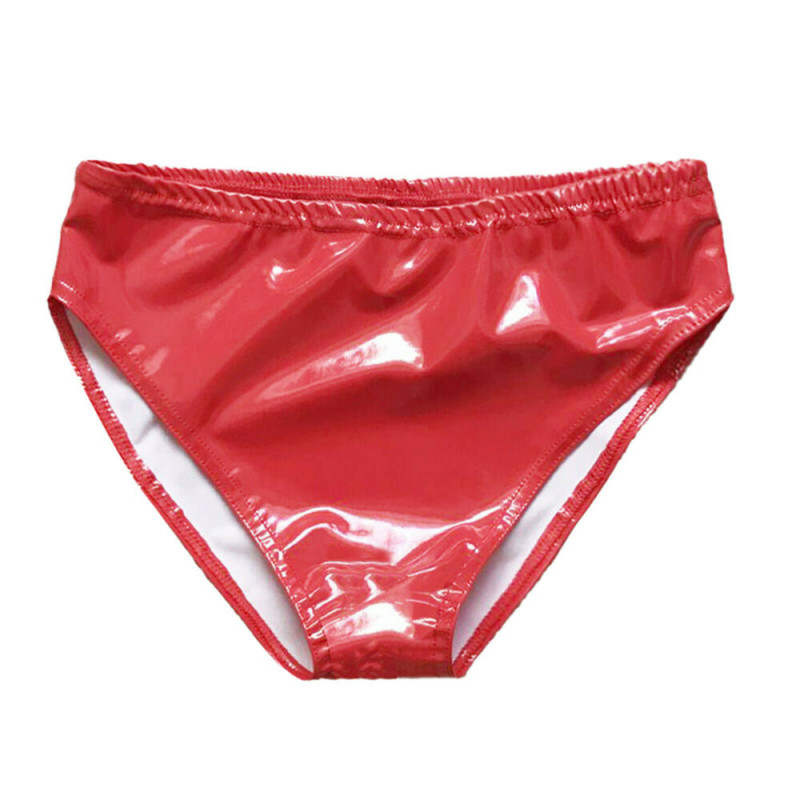 Sexy Women’s PVC Leather Panties High Rise Seamless Knicker Underwear Lingeries