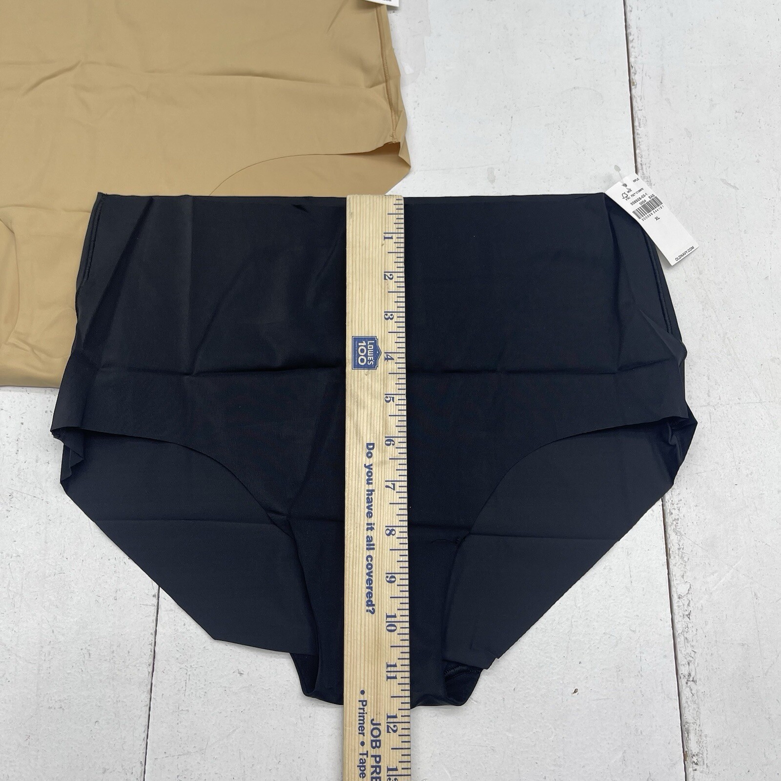 Old Navy 2 Pack Beige & Black Barely There No Show Brief Underwear Women’s XL