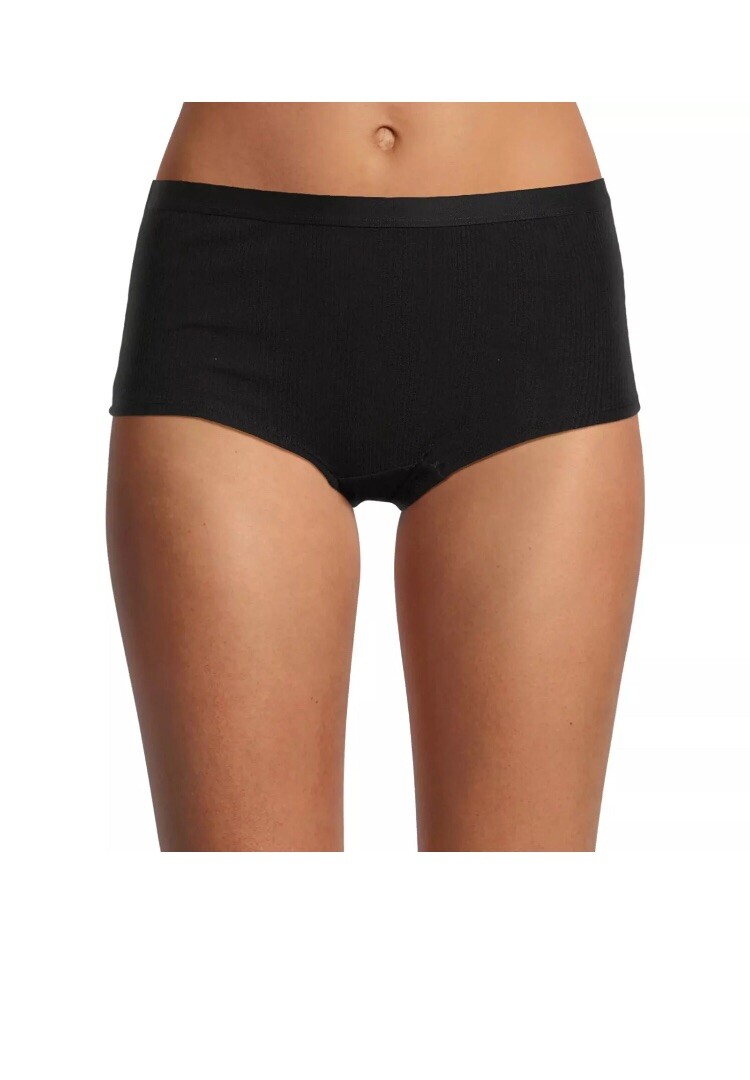 No Boundaries Women’s Micro Rib Free Cut Brief Black XXL ( 19 ) (5F)