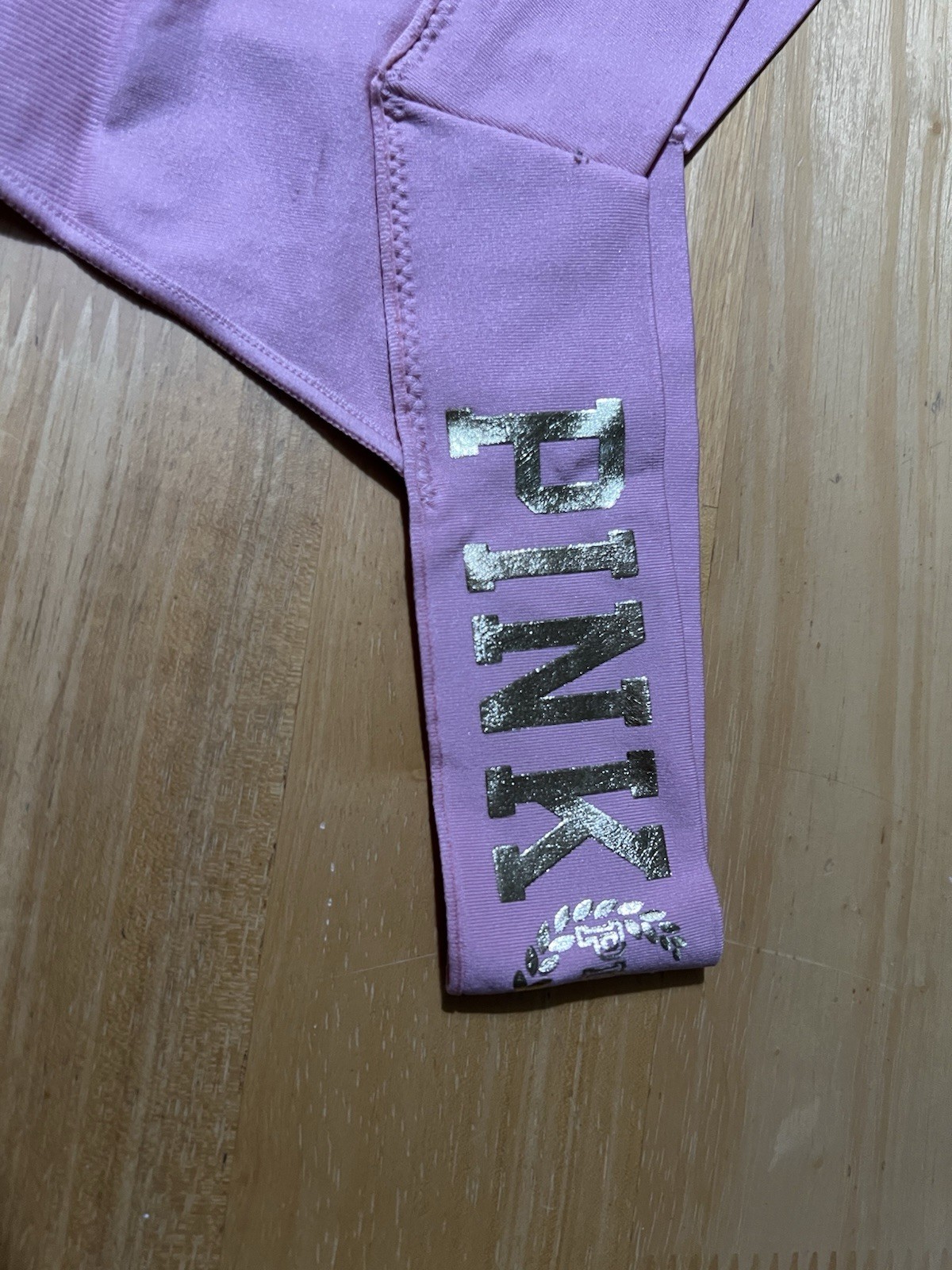 Victoria’s Secret Pink Brand Thong Women Panties Size XS/XP Pink With Gold New