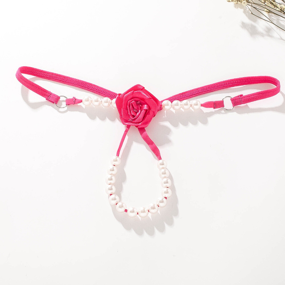 Plus Size Womens Sexy Pearl Panties Crotchles Underwear Thong Lingeries Briefs
