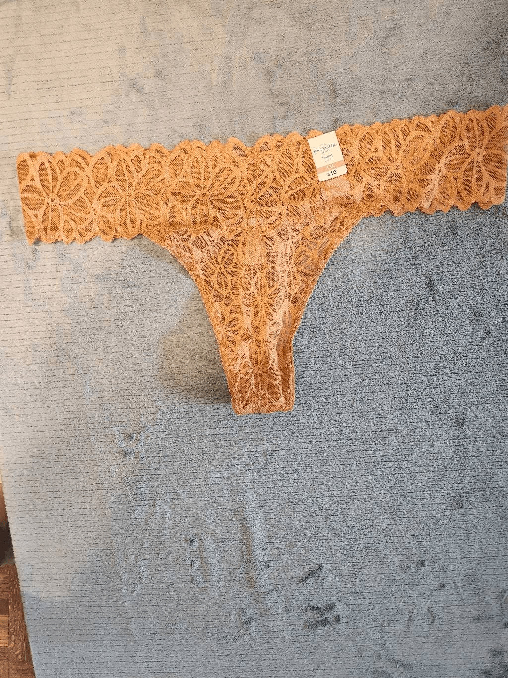 NWT NEW Arizona size XXL Orange Lace Panty