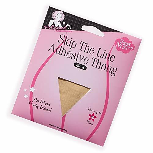 Hollywood Fashion Secrets Skip the Line Adhesive Thong, XS/S, 2 pack