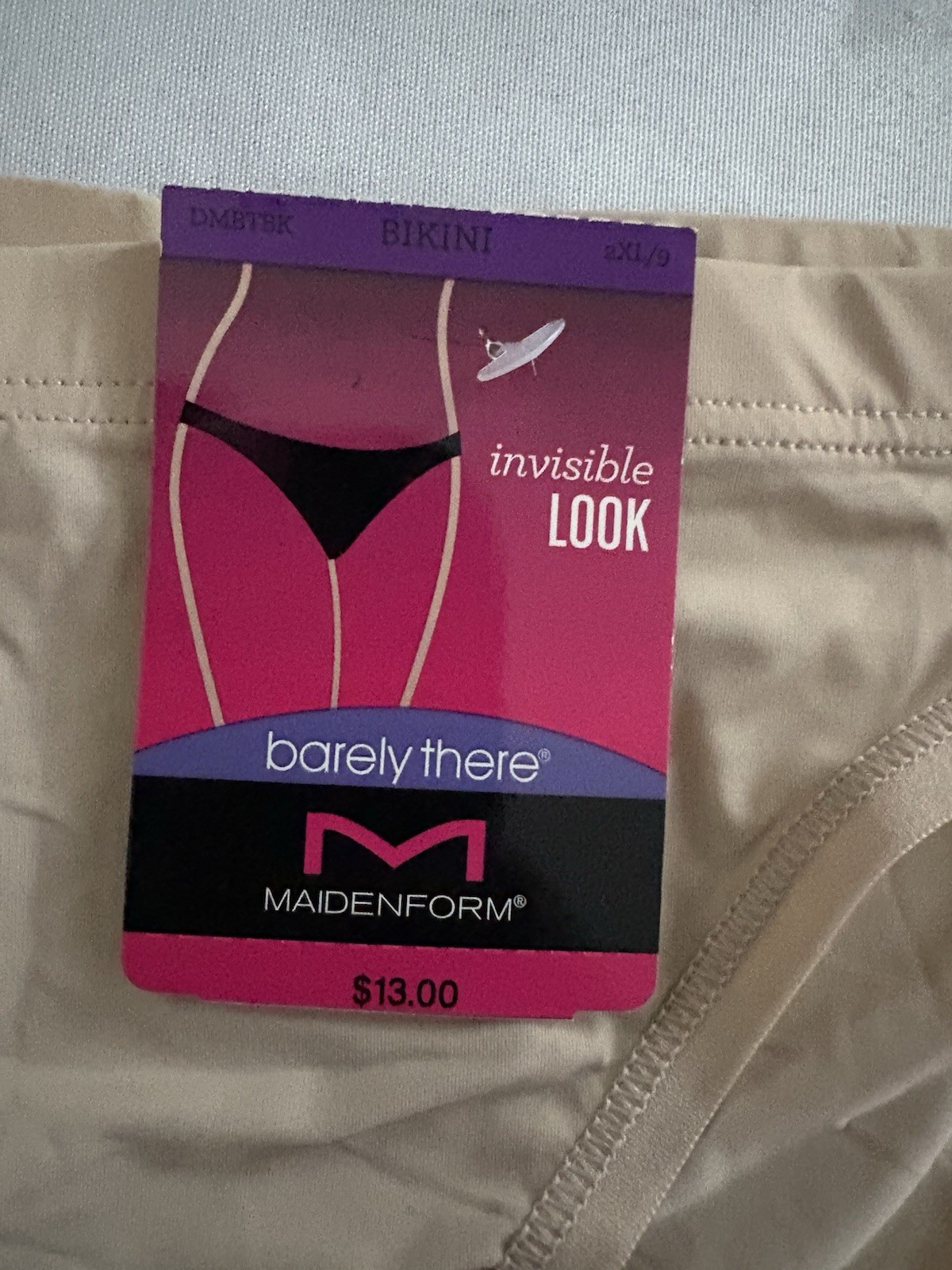NEW Maidenform Bikini Barely There Invisible Look Panties 3 Pair DMBTBK 2xlarge