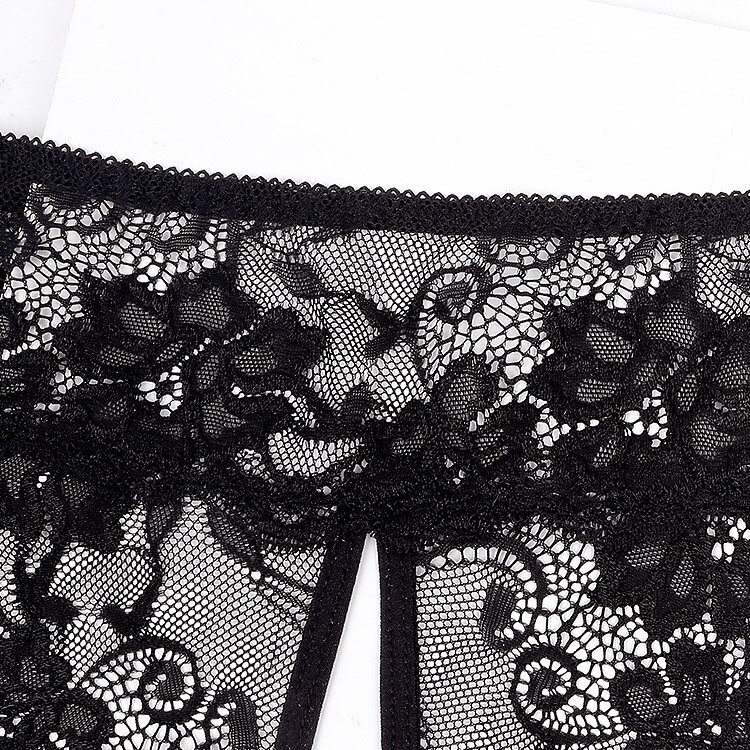 Sexy Ladies Womens Crotchles Panties Underwear See Through Lace Lingeries Briefs