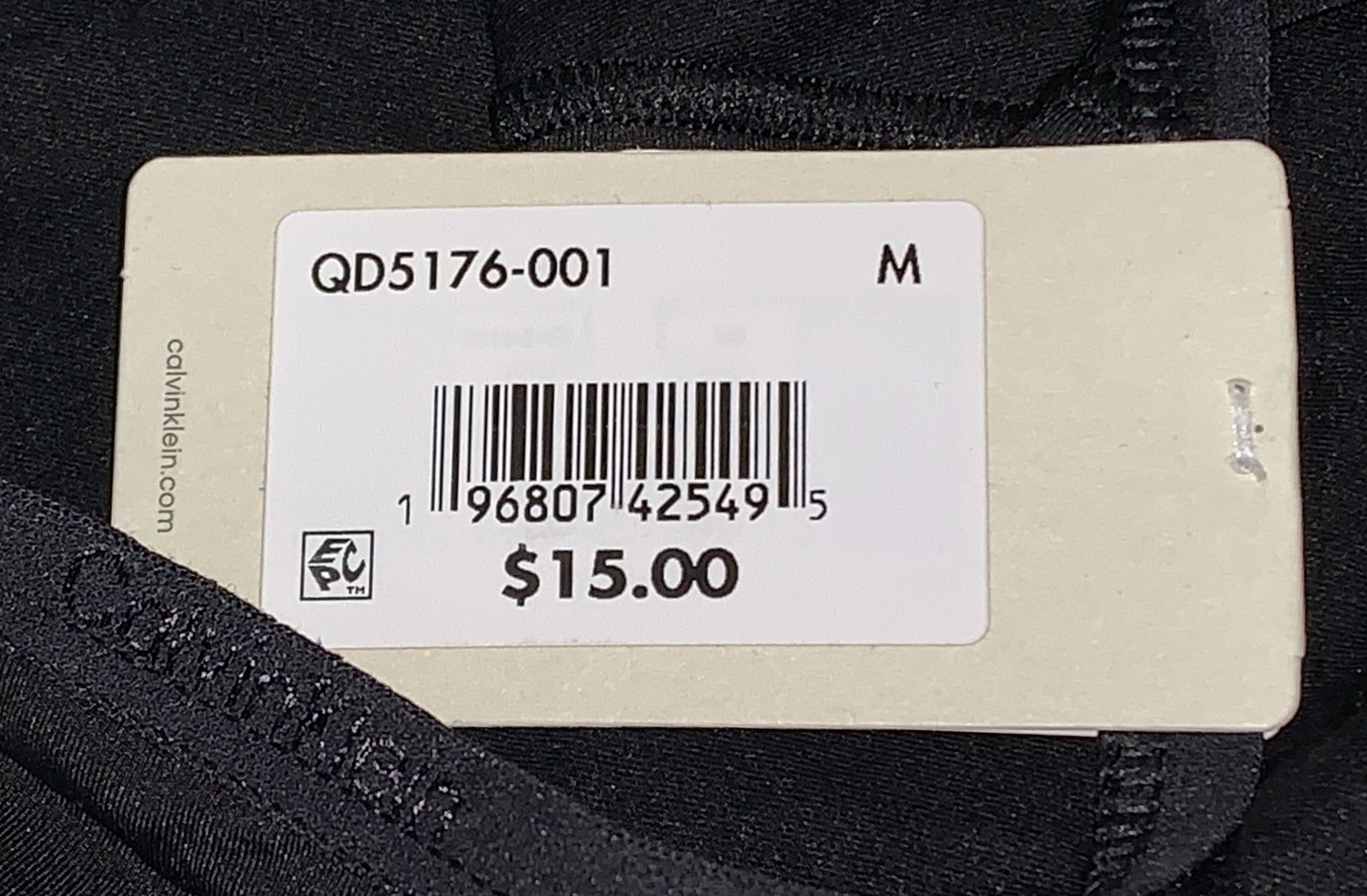 CALVIN KLEIN Ideal Stretch Micro Black String Bikini Panty Womens Sz S 5 M 6 L 7