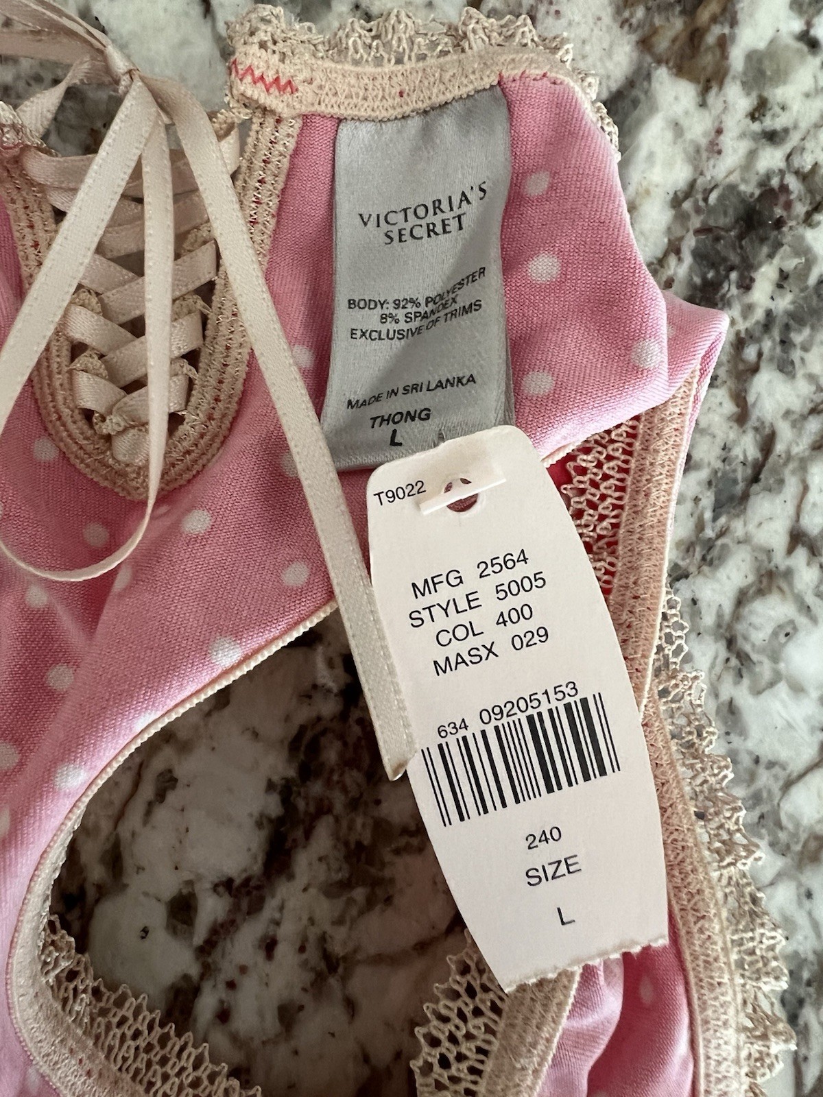True Vintage Victorias Secret SEXY LITTLE THINGS Smooth Lace-Up Thong Panties L