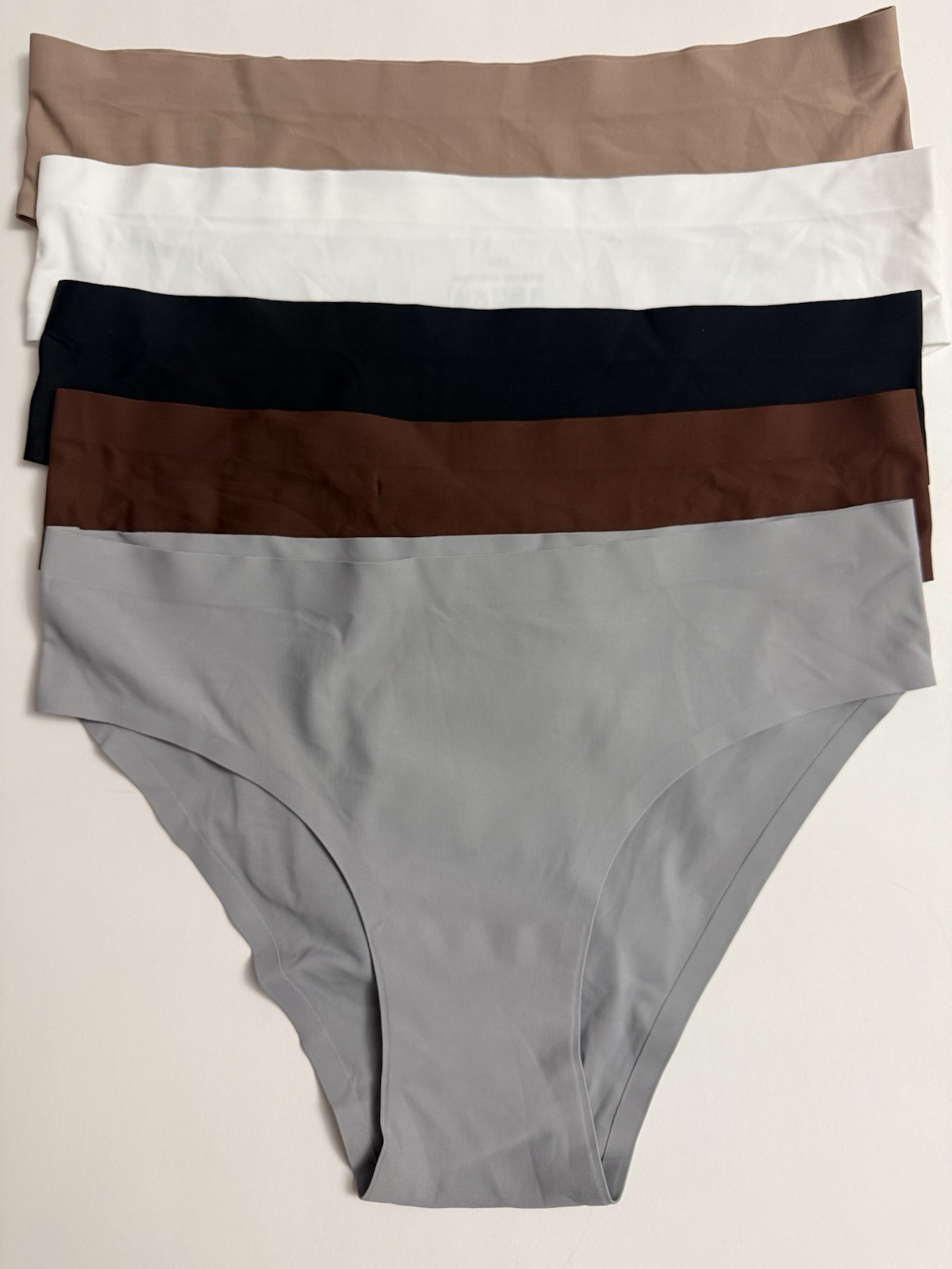 New 5 Pack Women’s Brief Panties Polyamide Elastane Size S Gray Beige Black