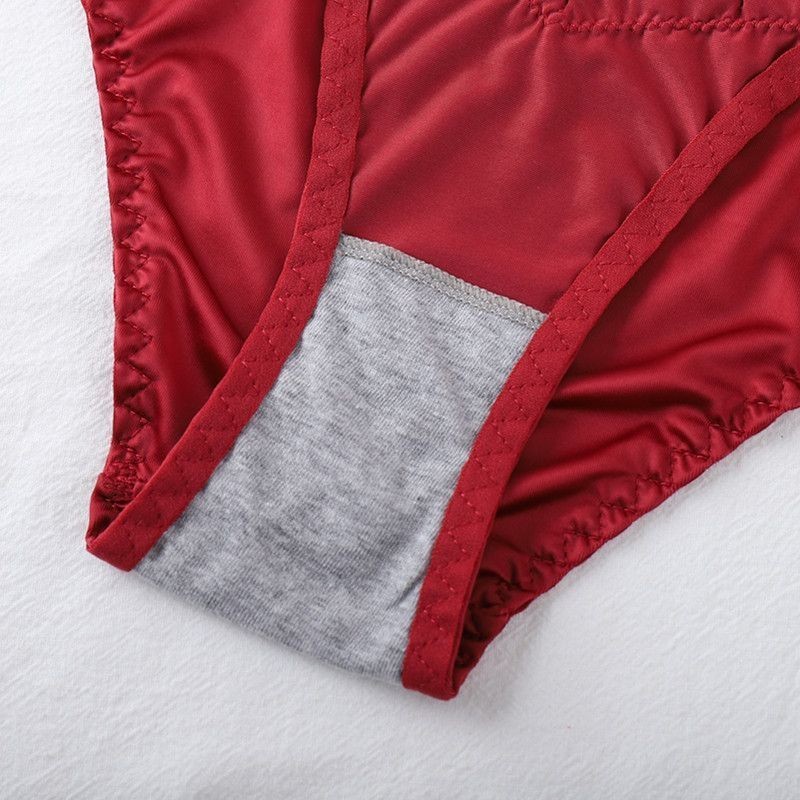 3 Pack Low Rise Seamless Bikini Panties – Lace Trim Cotton Gusset Sexy Underwear