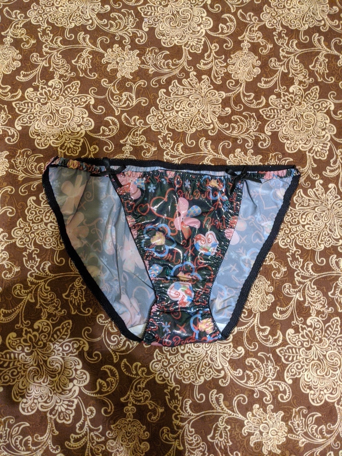 Vyg Satin String Bikini Panties Size M/L