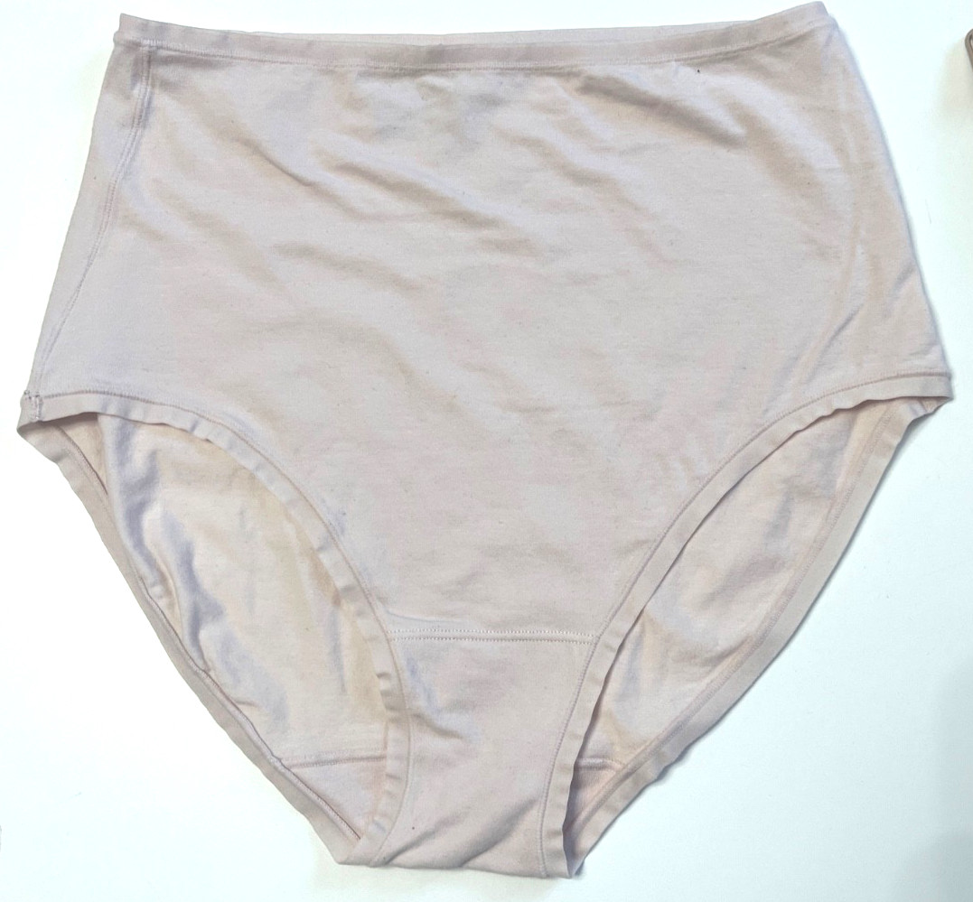Natori MEDIUM Bliss Bare Cotton High Waist Brief Panty NWOT 778346 Rose Beige