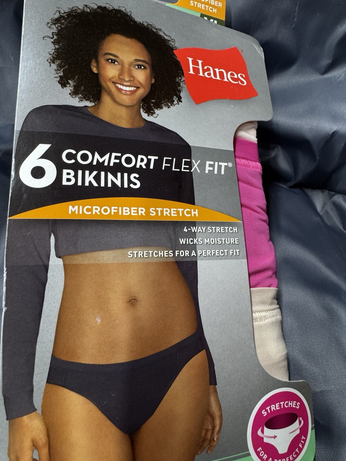 Hanes Women’s Comfort Flex Fit Bikinis – Multicolor – Size 8 XL – New