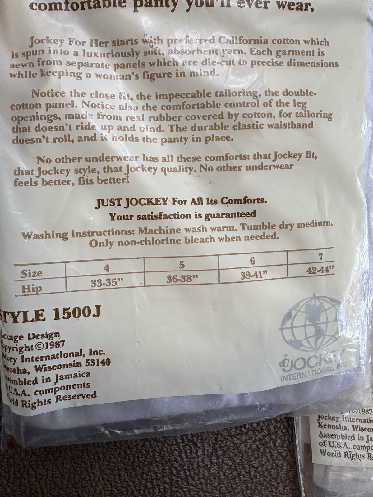 NOS Jockey 1987 combed cotton Brief panties Nip 2 Pcs Size 7 Women Vintage