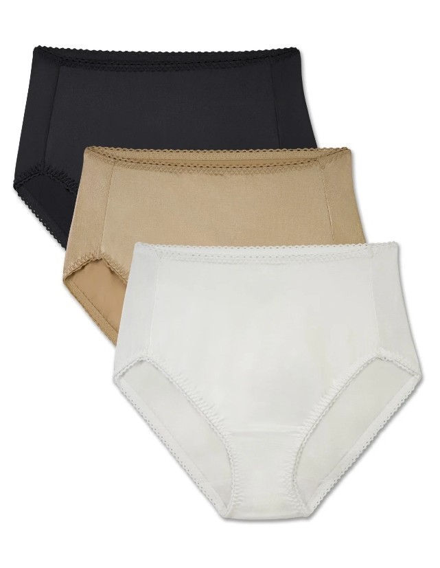 Vanity Fair Radiant Undershaper Underwear Womens S5 to 5XLHi-Cut 3 Pk Multicolor