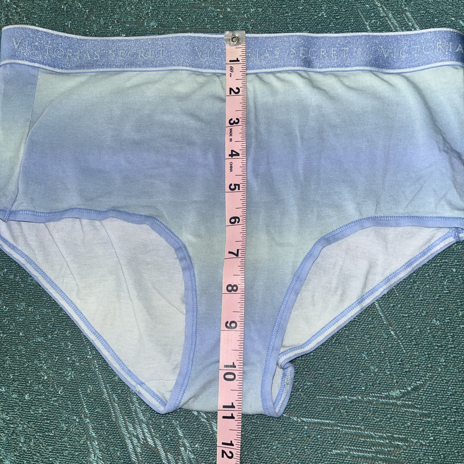 Y2K Victoria’s Secret Logo Cotton Brief M Panty Blue Ombre Medium Hi Rise Purple