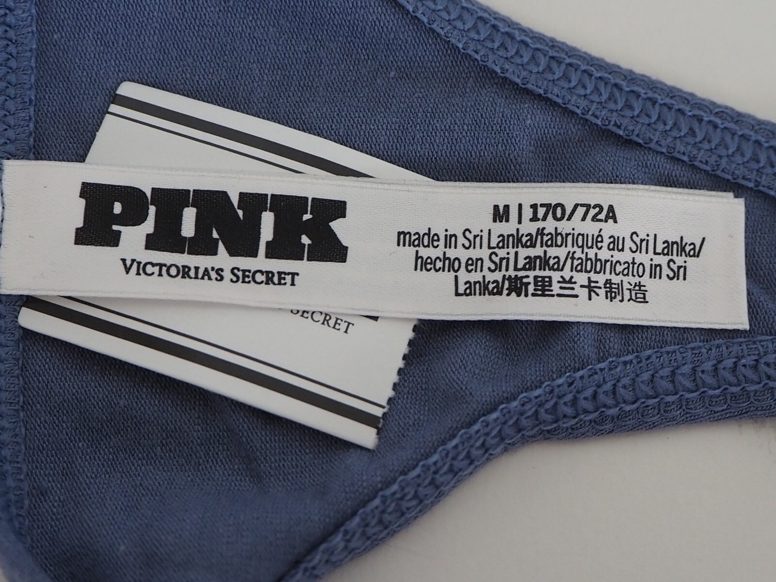 Victoria’s Secret Weiner Blue Dachshund High Leg Thong Panties Hot Dog Sz M NWT