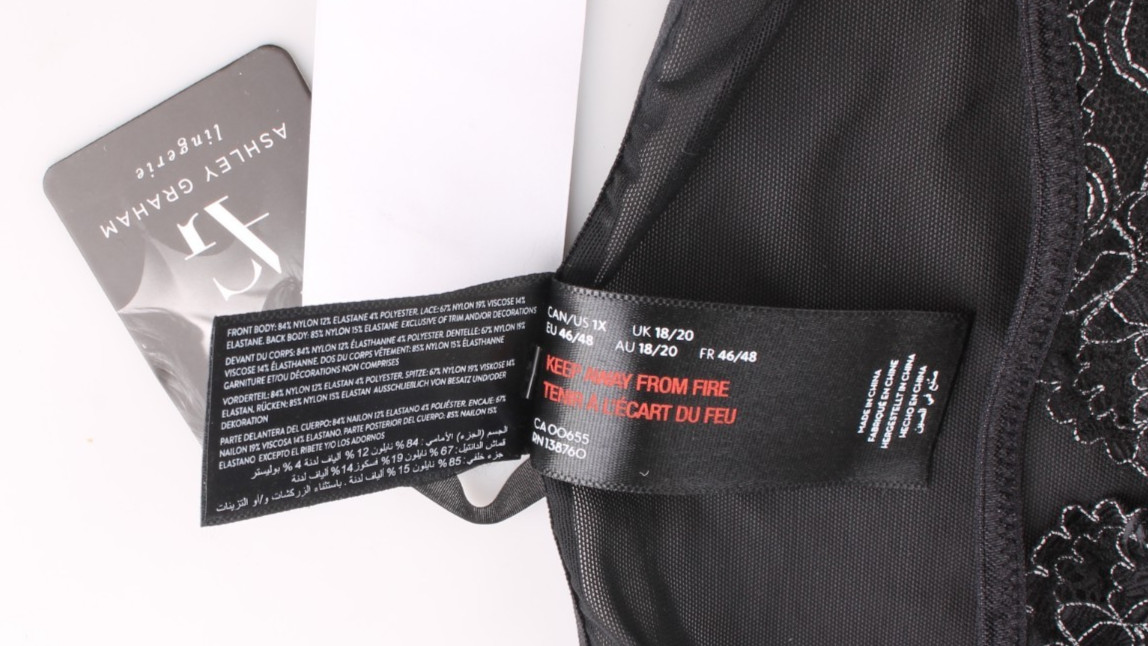 Ashley Graham Basic Hi Cut Plus Size Brief Panty Black 1X New With Tags