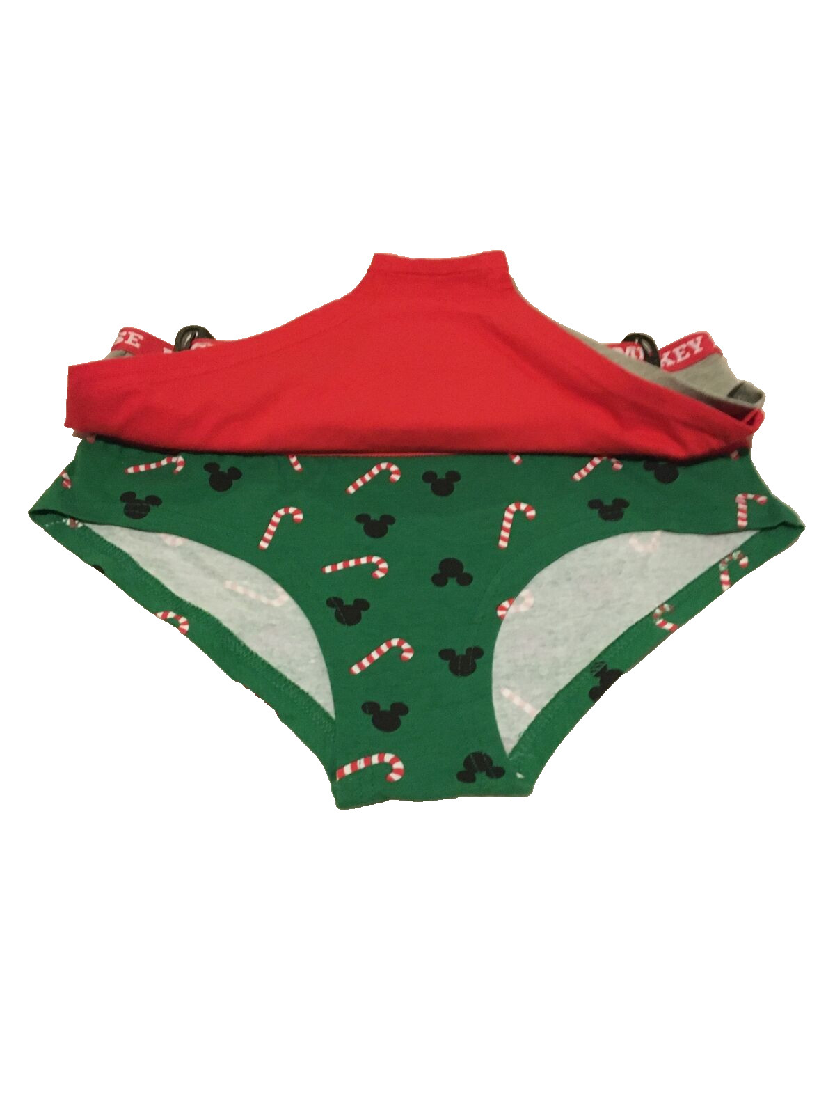 Disney MICKEY MOUSE Christmas Cotton Stretch Hipster 3 Pack Woman’s Size L NEW
