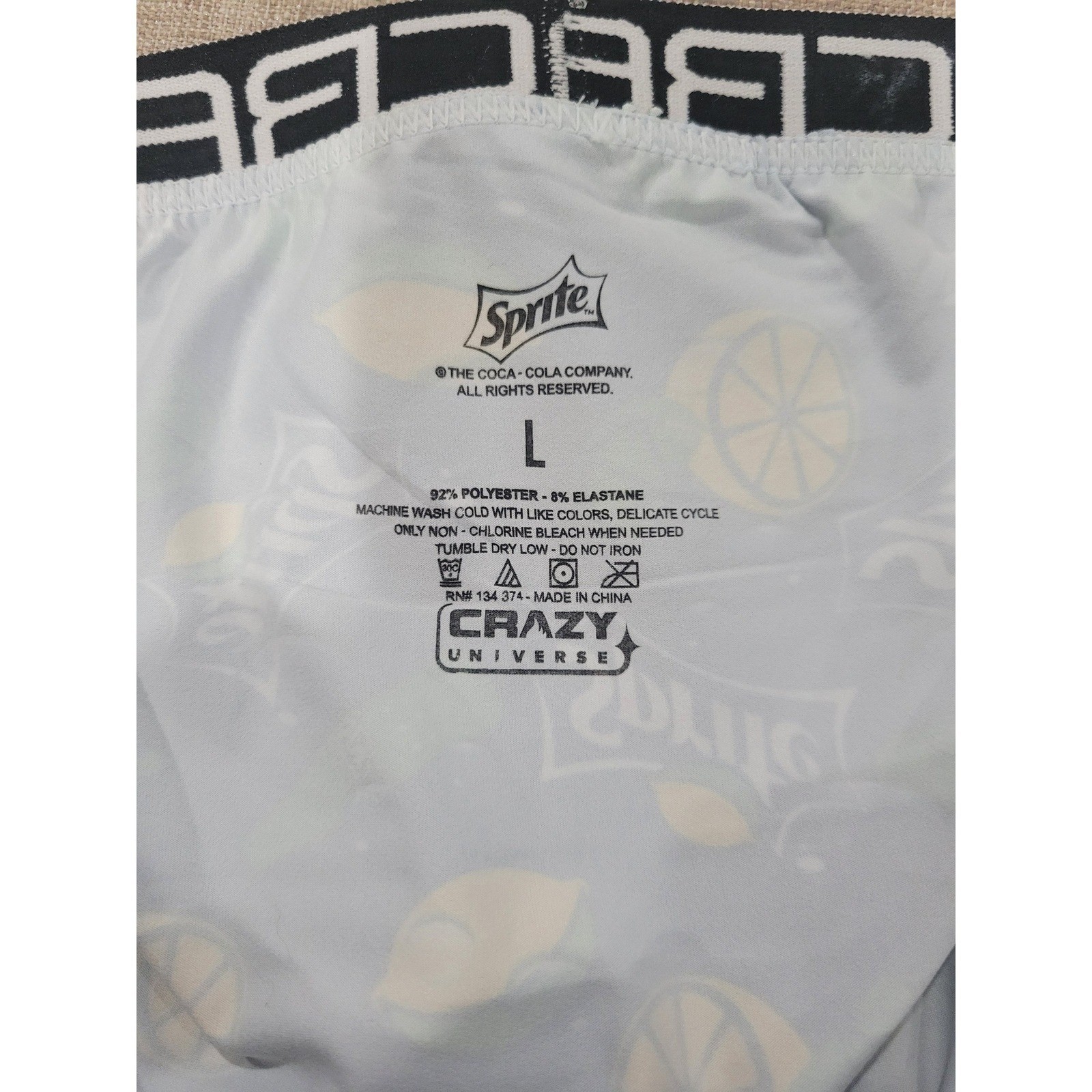 Crazy Universe Sprite Soda Graphic Print Boyshort Underwear Blue Women Large NEW