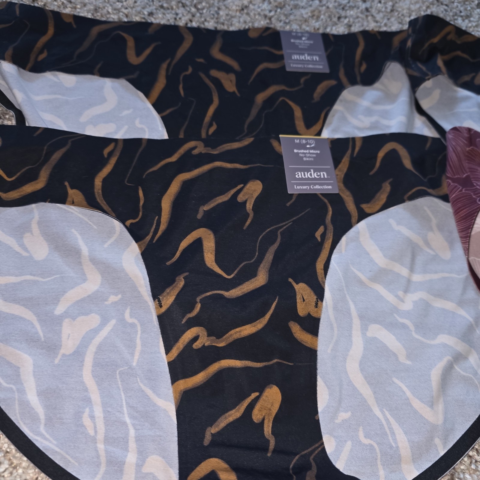 AUDEN 4 PIECE NO SHOW BIKINI PANTY PANTIES LOT M MEDIUM NWT