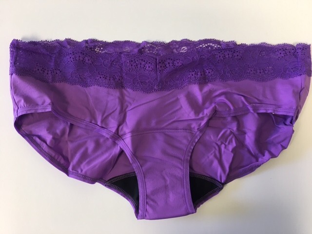 Dear Kate Women’s ADA Brief Mini Lining XL Purple Period Protection Panties