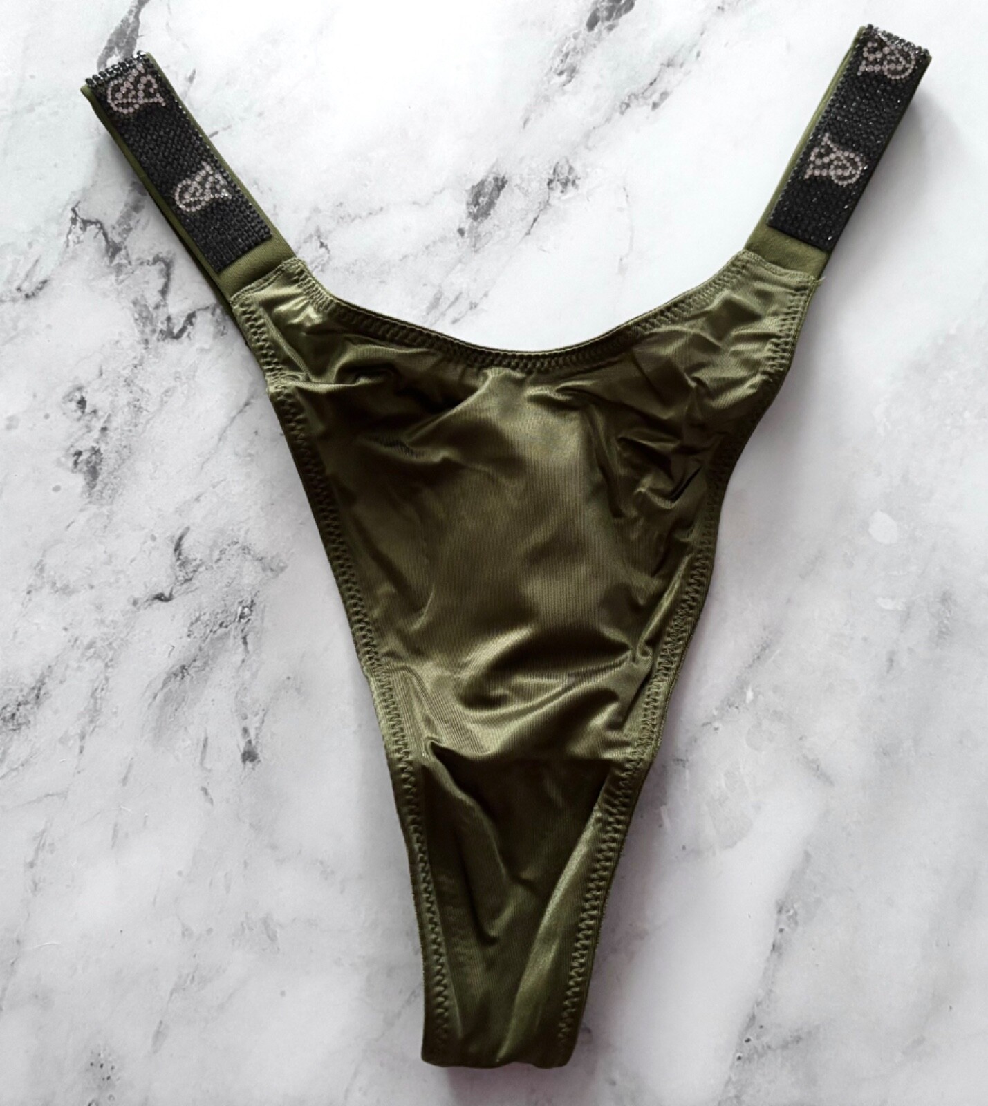 Victoria’s Secret Thong Panty Very Sexy Woodland Green Shine Strap XS M L XL 2XL