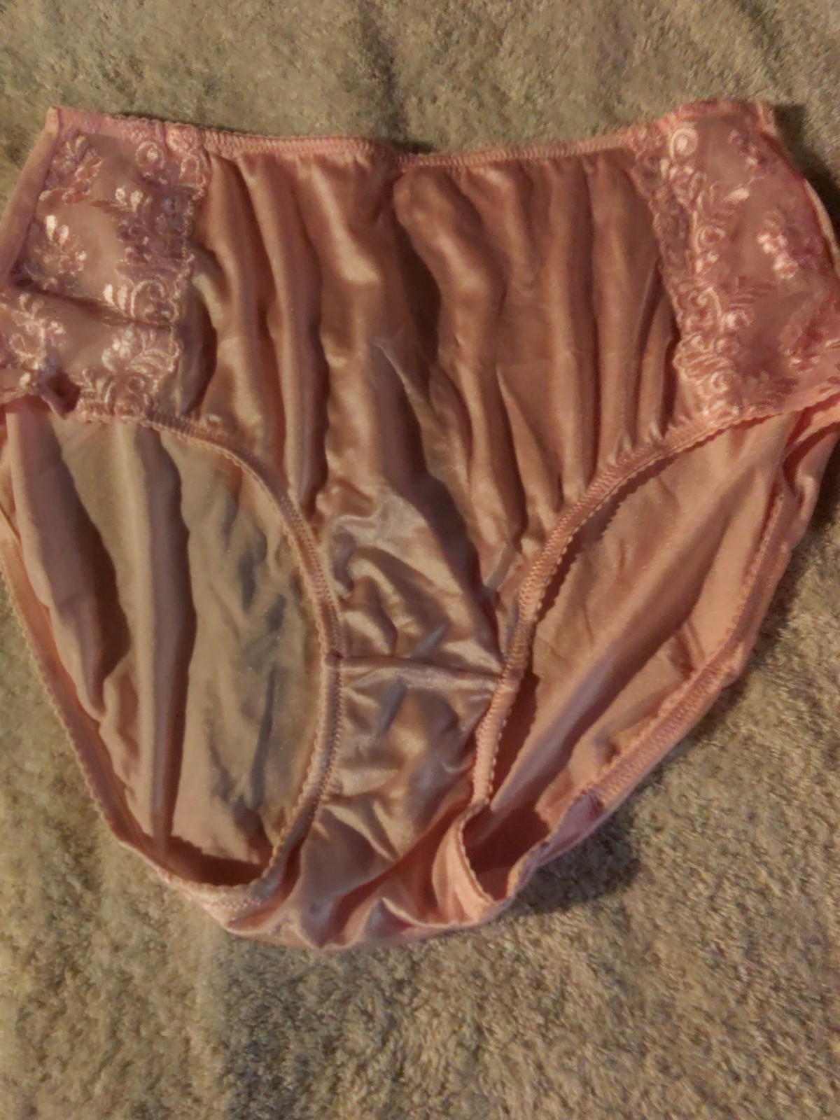New Breezies Brief Panties Soft Support Nylon With Lace On Both Sides Size 8