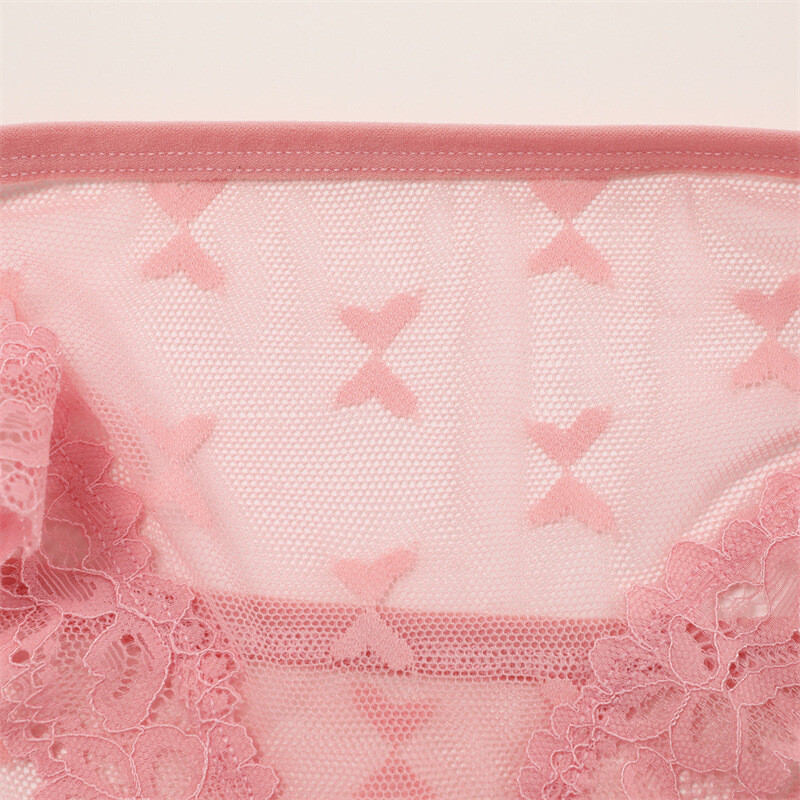 4 Pack Lot Sexy Womens Sheer Panties Briefs Lace Trim Ladies Underwear Lingeries
