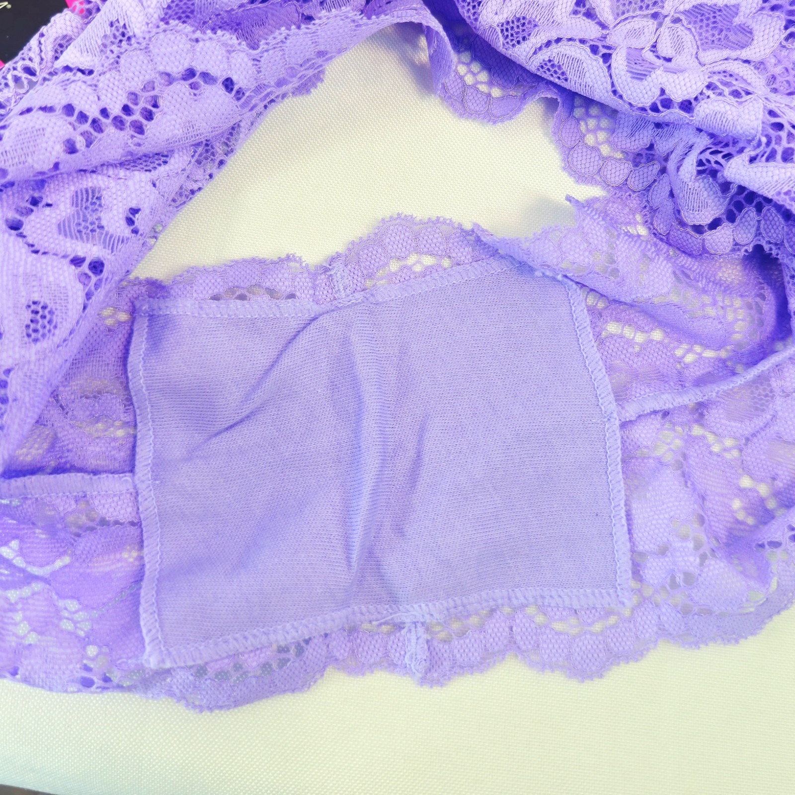 MAIDENFORM Boyshort Panty Sexy Must Haves Sweetened Lilac Lace Cheeky Women Sz L