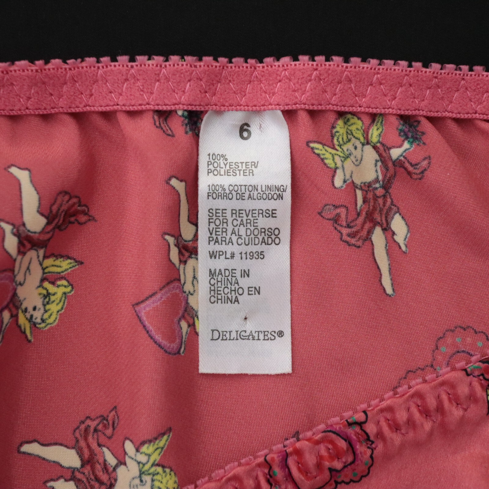 NEW Delicates VTG JC Penney Polyester Satin String Bikini Panty MEDIUM