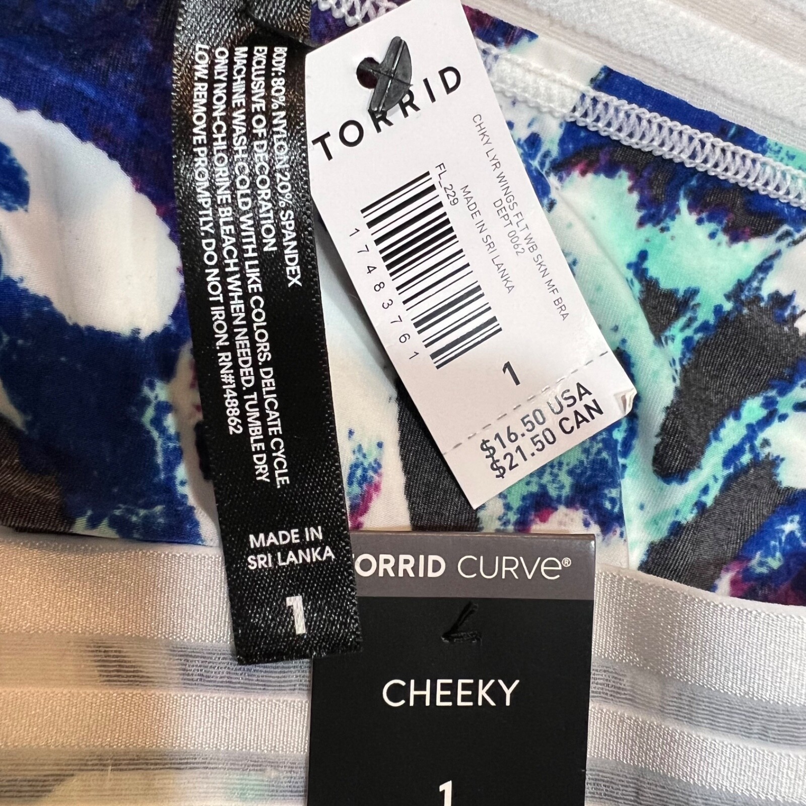 NWT TORRID Cheeky Pantie Sz 0X-1X-2X-3X-4X-5X Silky White Blue Purple Black