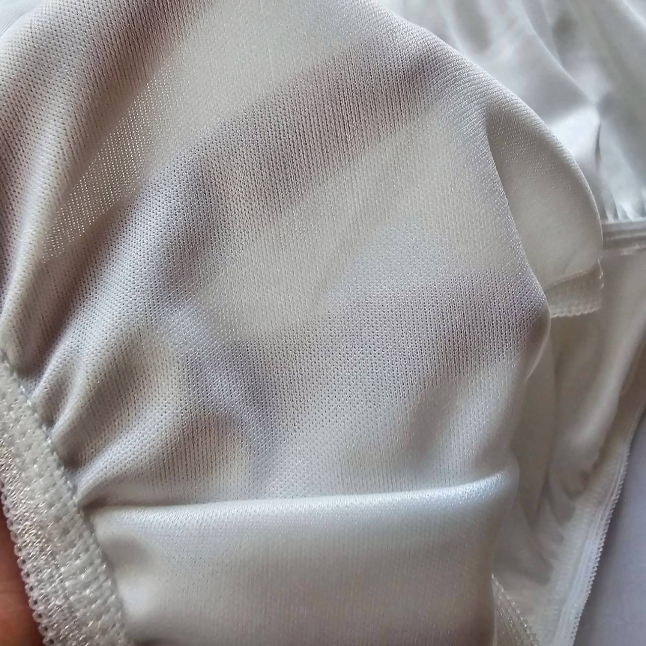 6pcs Underwear Nylon Panties Silky Soft Smooth Briefs High Waist 30″-36″ L/White