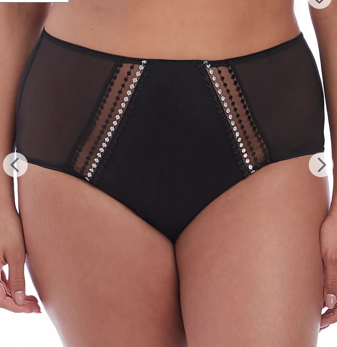 $33 Elomi EL8906 Matilda Full Brief Panty, Black, Size XL