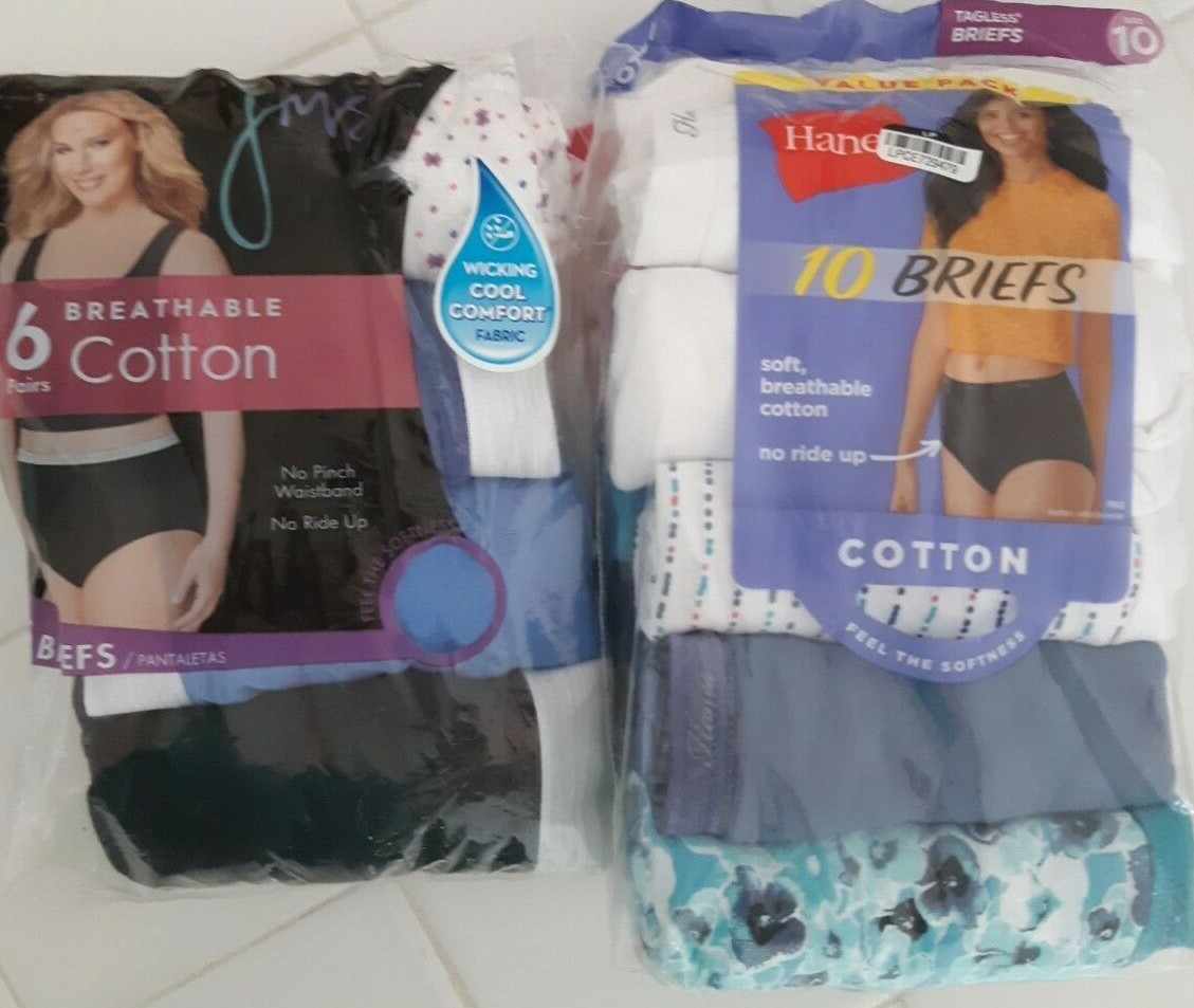15(pk)Hanes Women’s Cotton Brief.Soft breathable cotton no ride up.New