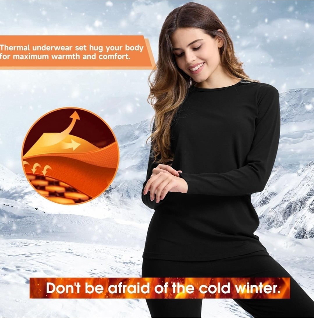 BAMBOO COOL Women’s Plain Thermal Underwear Talla XXL