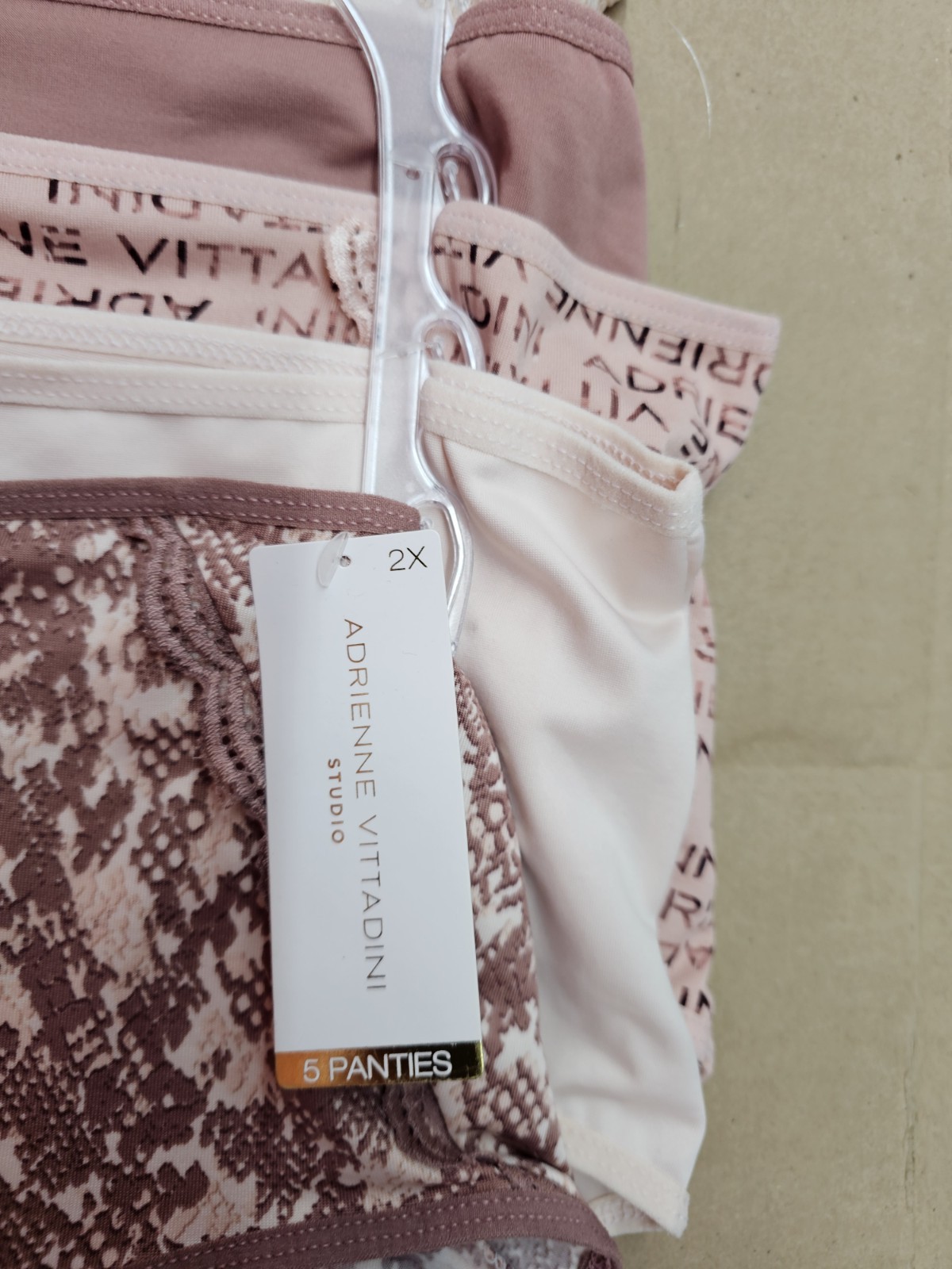 Adrienne Vittadini Women Brief Underwear Panties Polyester Blend 5 Pair 2X