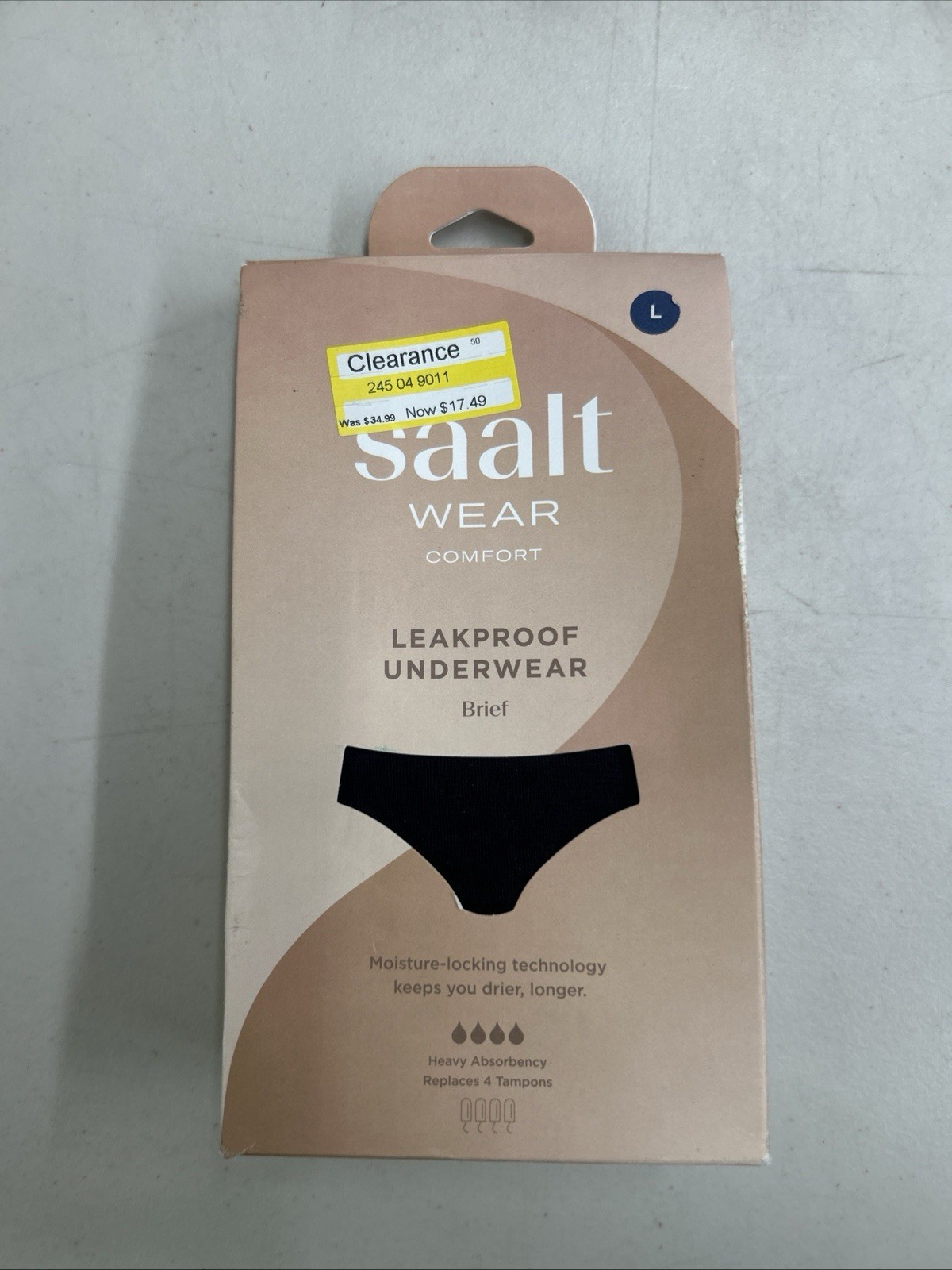 Saalt Heavy Absorbency Briefs Super Soft Modal Comfort Leak Proof