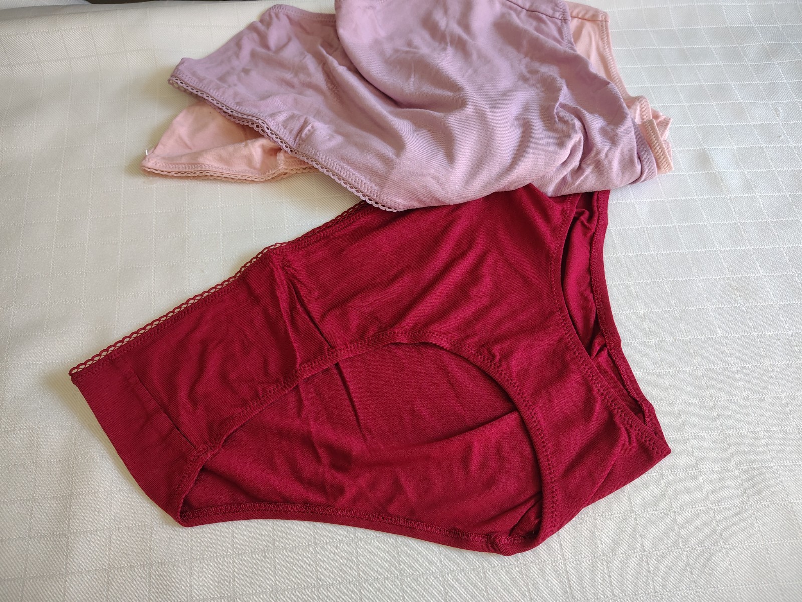 Panties 3 Pack Womens Size XXXl/3XG Hipster Modal Merlot Lavender Blush