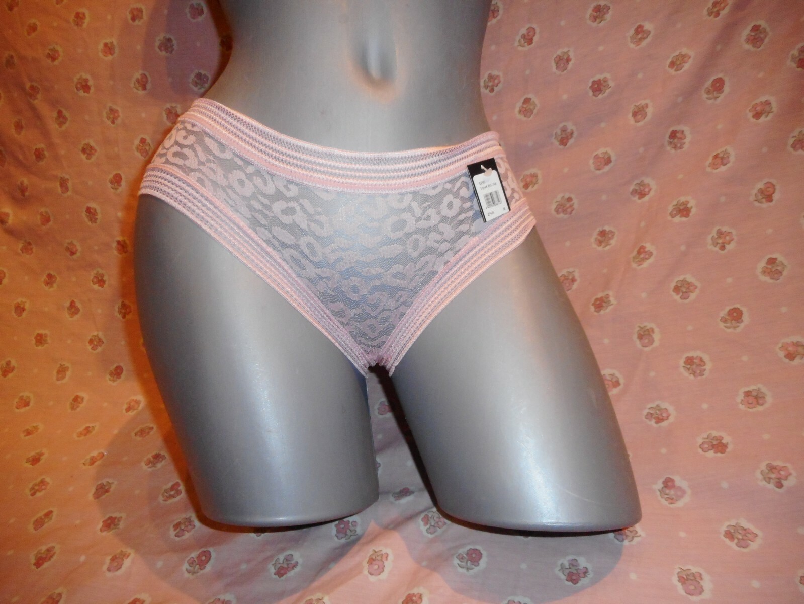 N/W/T Frederick Of Hollywood Pink Spotmesh Panty Size MEDIUM