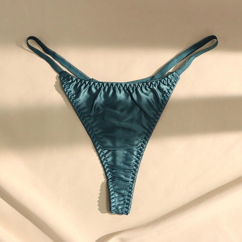 5 Pcs Lot Womens Sexy Satin Thongs Panties Silky G-string Underwear,S M L XL 2X