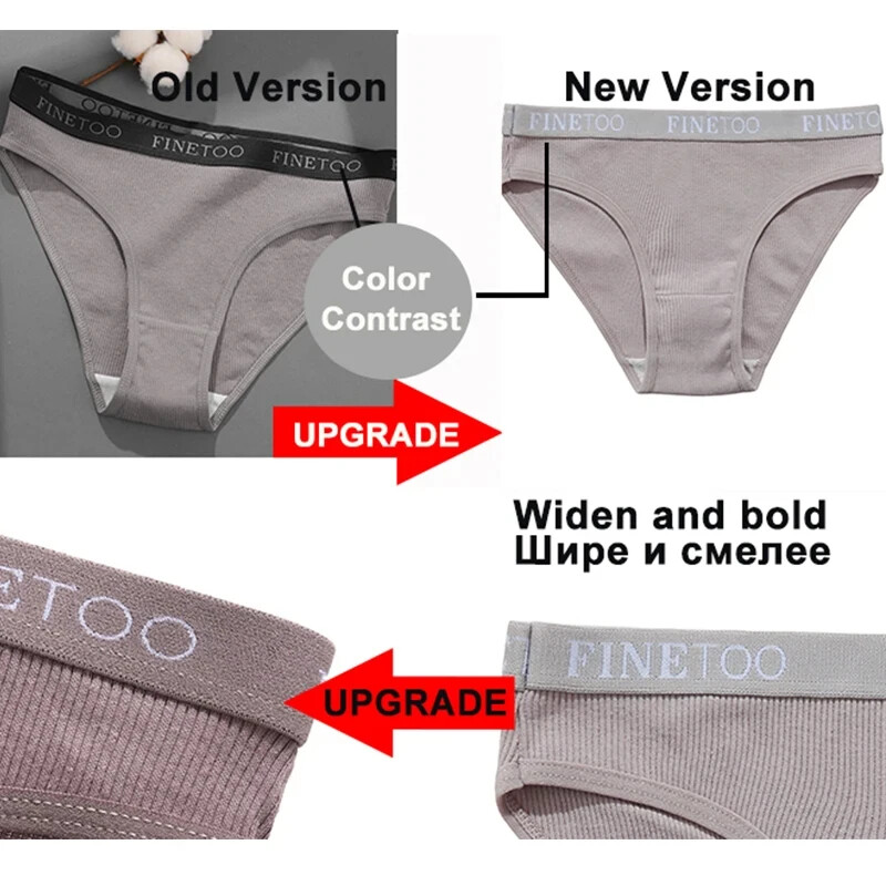 5-Piece Women’s Solid Cotton Panty Set with Elastic Waistband – Low-Rise Briefs
