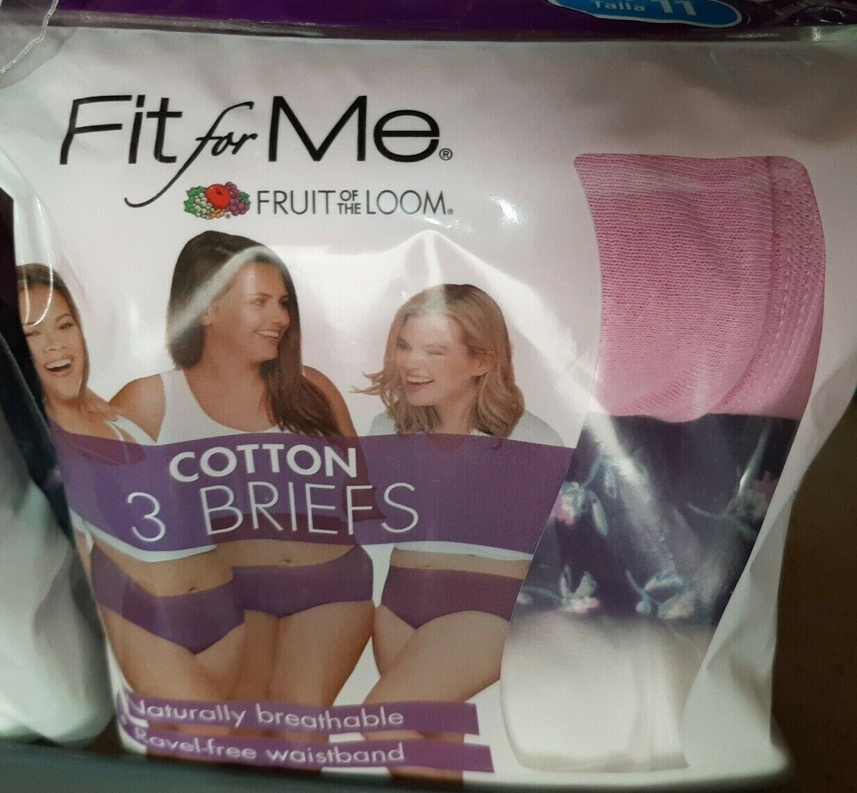 Fit for Me Fruit of the Loom Women’s 3 Pack Cotton Briefs NEW Various Sizes