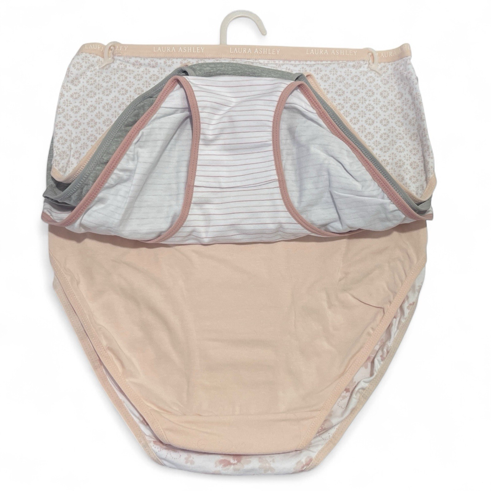 Laura Ashley Panties Women’s Large Briefs 5 Pack Super Soft Neutral Florals