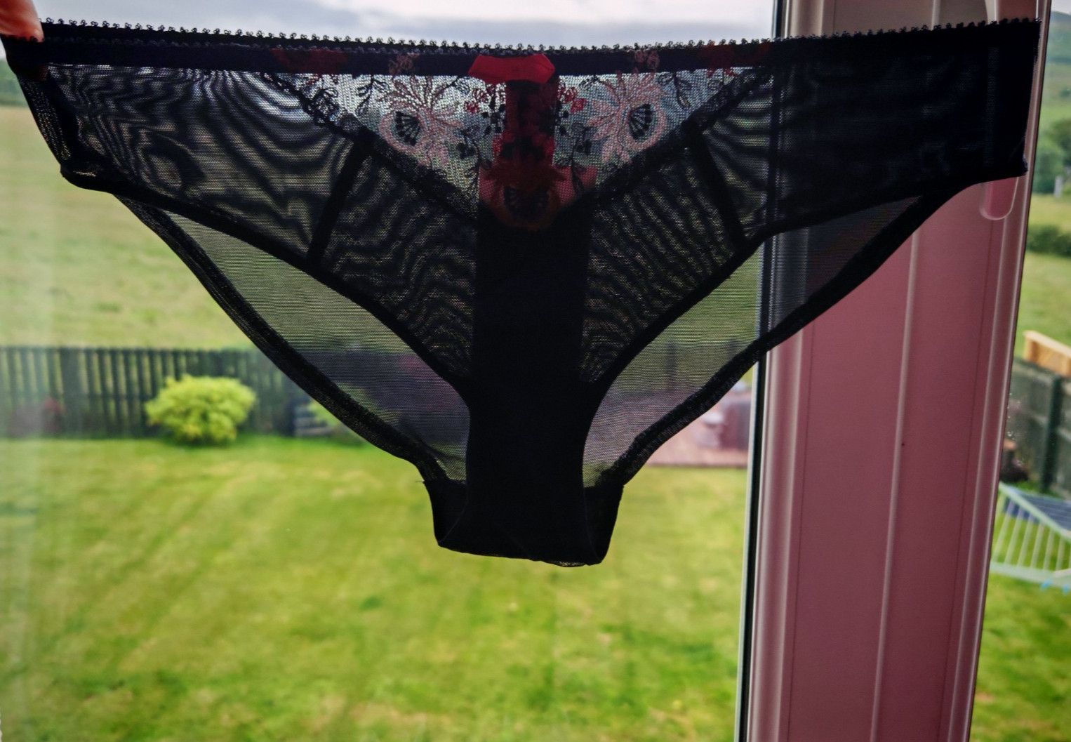 M&S Limited Black & Red Mix Brazilian Knickers Size 12