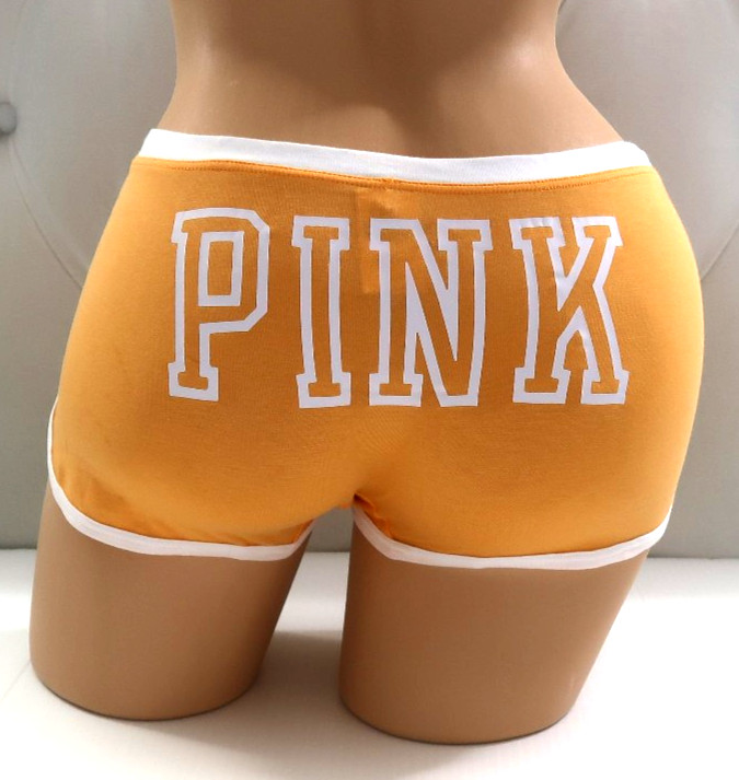 Victoria’s Secret Pink Cotton Dorm Boyshort Panty Vitamin C Orange S M L XL XXL