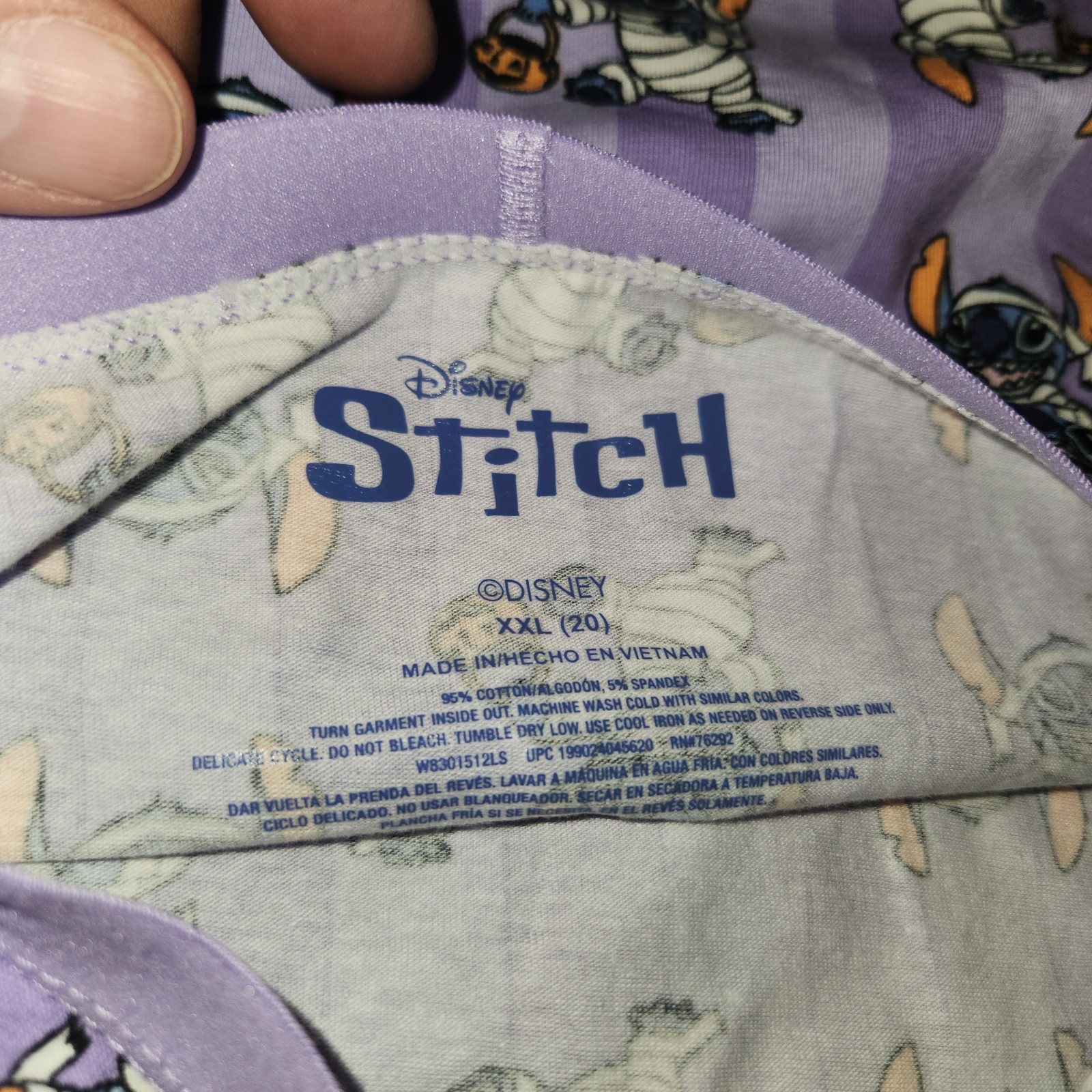 Disney Stitch Women’s Halloween Boyshort Panties, 3-Pack 2XL XXL (20) NEW