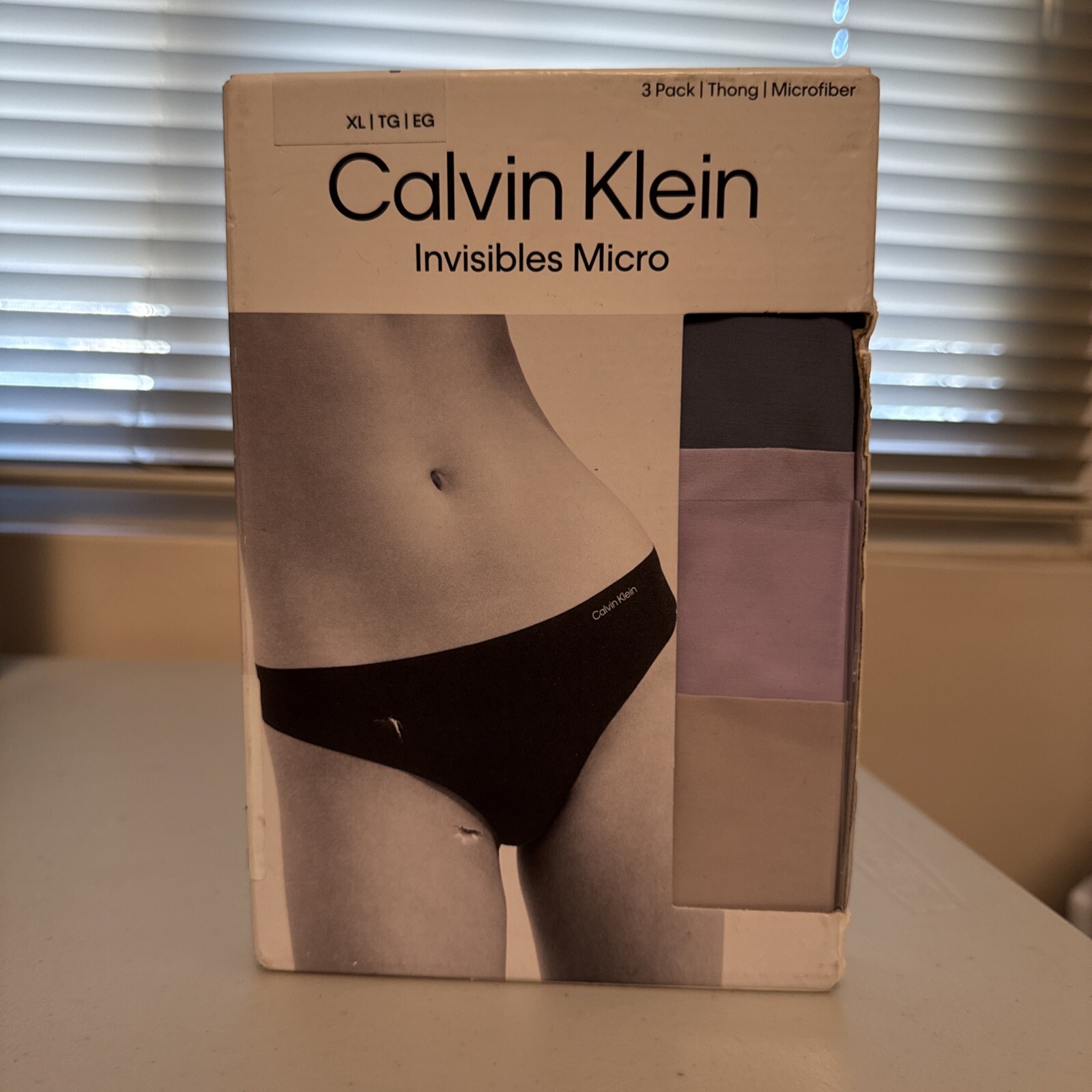 Calvin Klein Invisibles Micro Thong 3 Pack XL, NIB