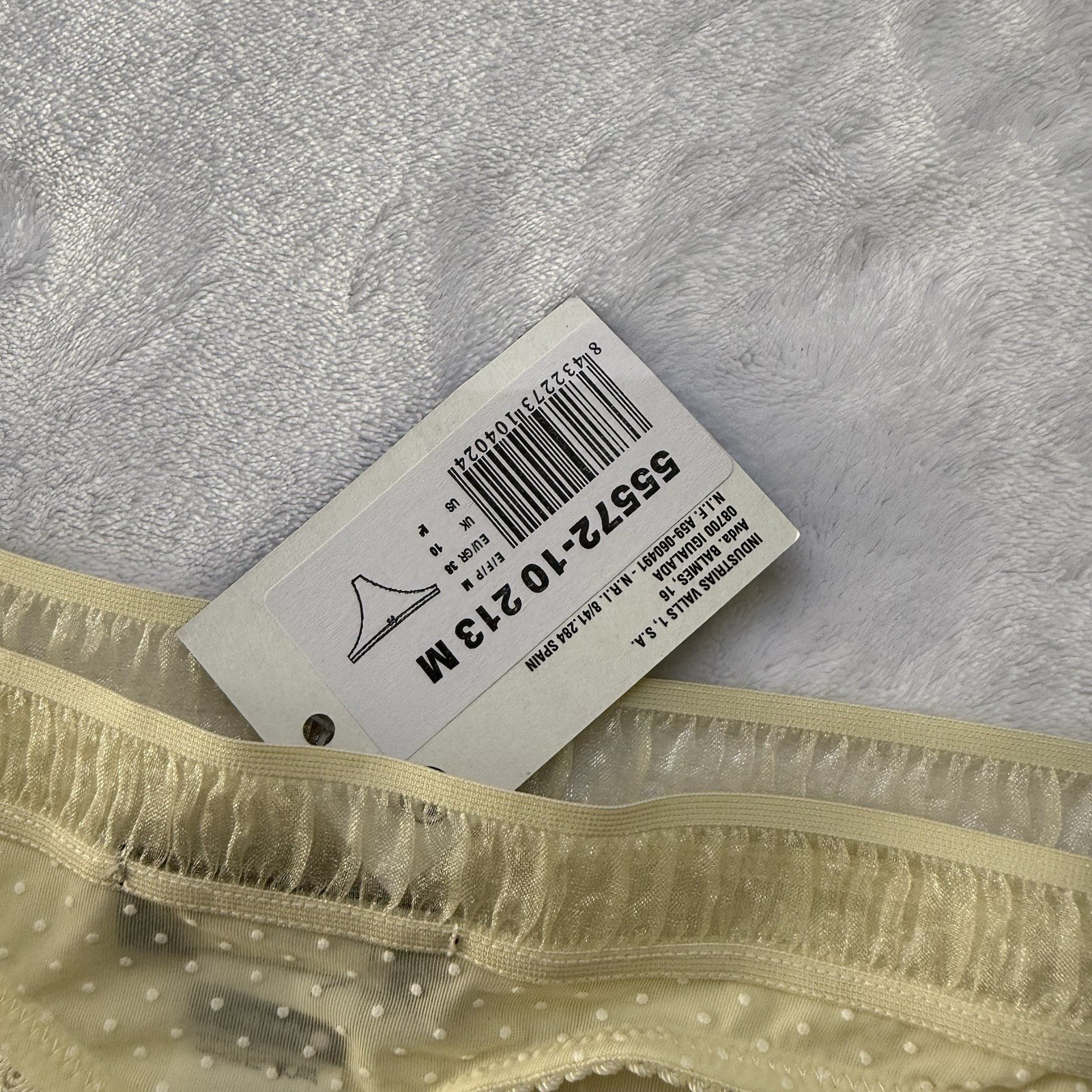 Vintage Punto Blanco Yellow Polka Dot Thong Medium NWT Y2K Deadstock Lingerie